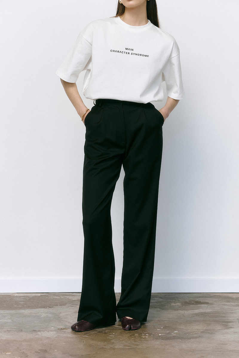 Класичні штани з високою посадкою