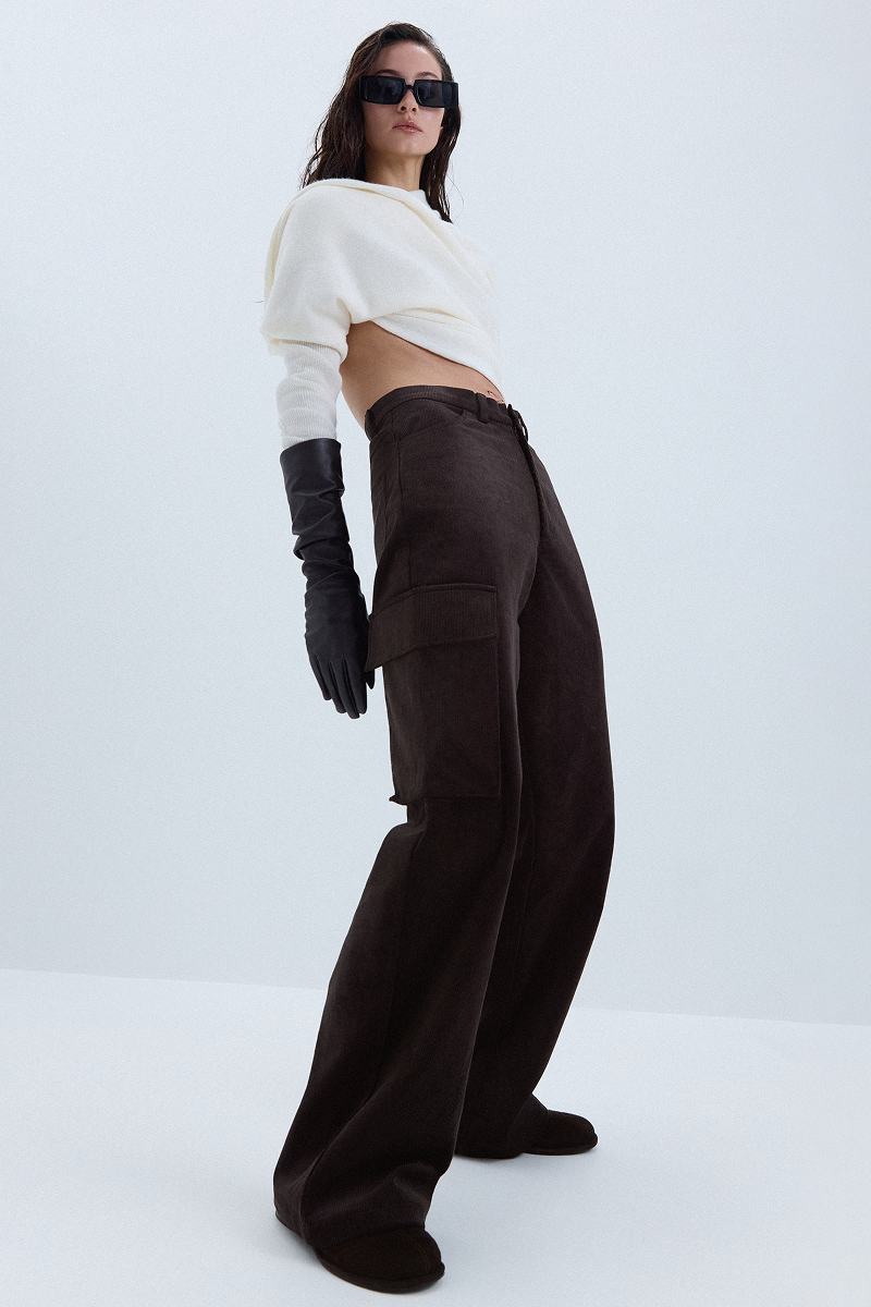 Штани карго з мікровельвету