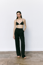 Класичні штани з високою посадкою