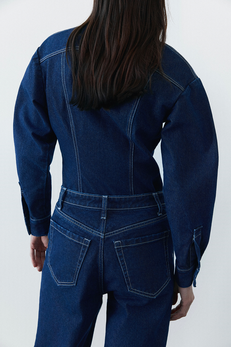Денім сорочка приталеного силуету