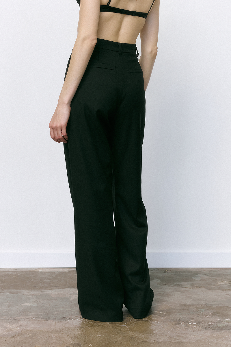 Класичні штани з високою посадкою