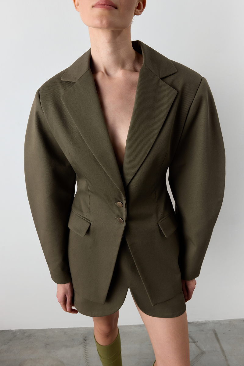 Приталений жакет "Khaki"
