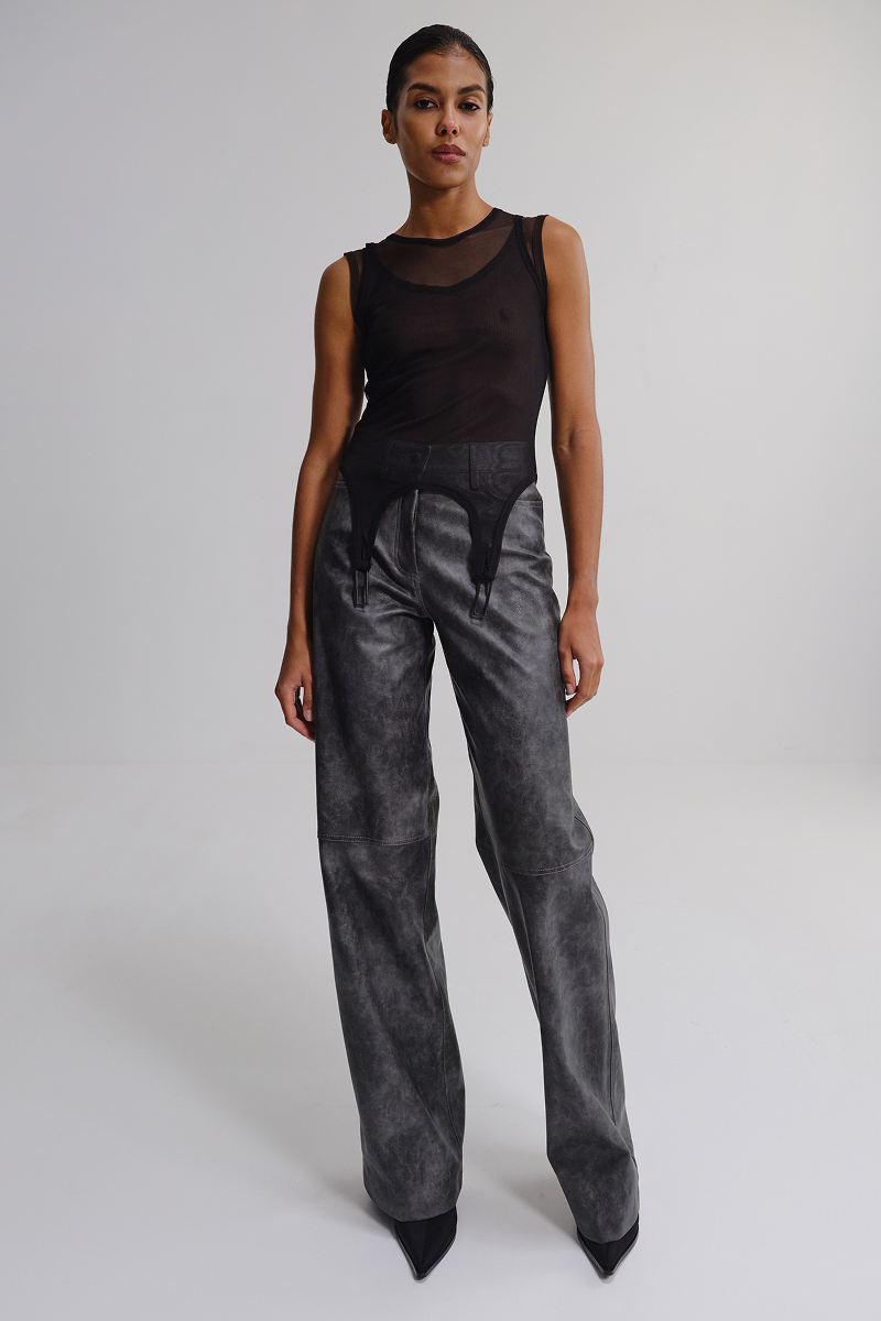 Штани з екошкіри 'Vintage'