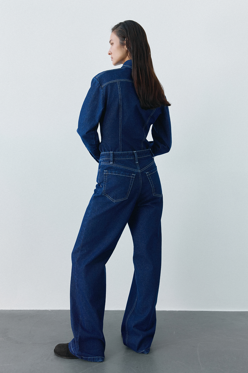 Денім сорочка приталеного силуету