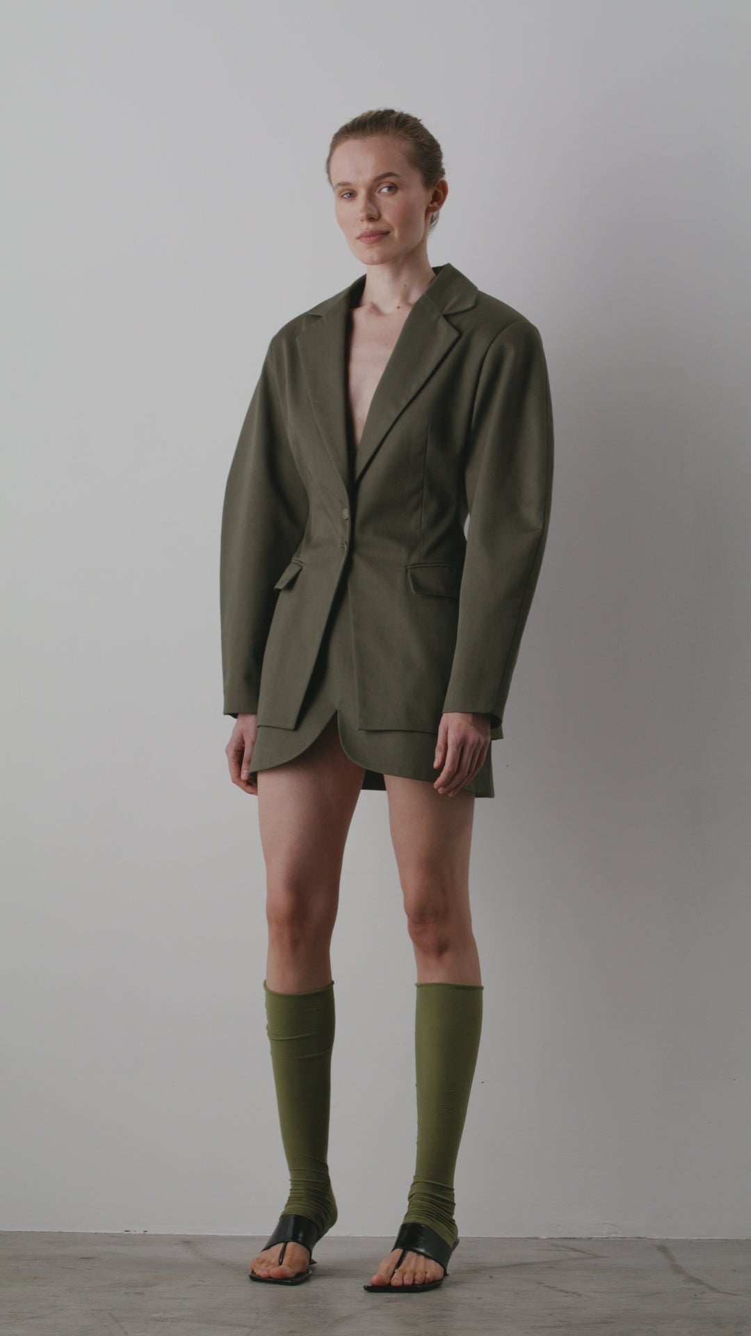 Приталений жакет "Khaki"